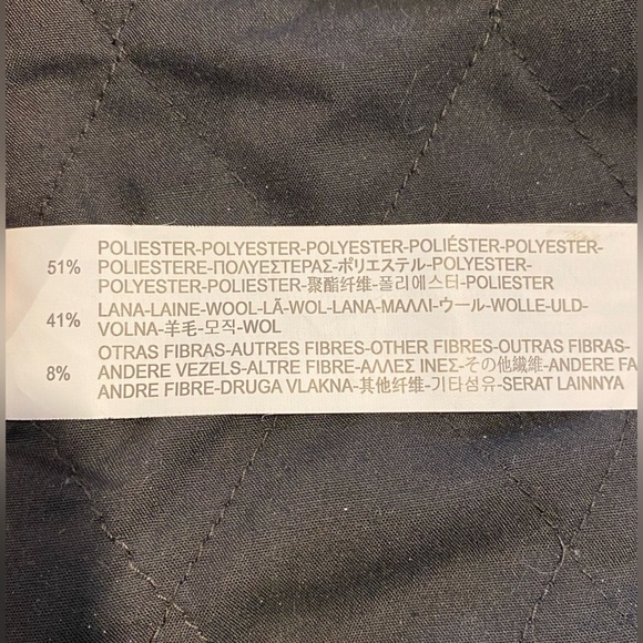 ZARA KIDS Gray on Grey Herringbone Jacket with hood  Size 9/10 - Picture 7 of 11